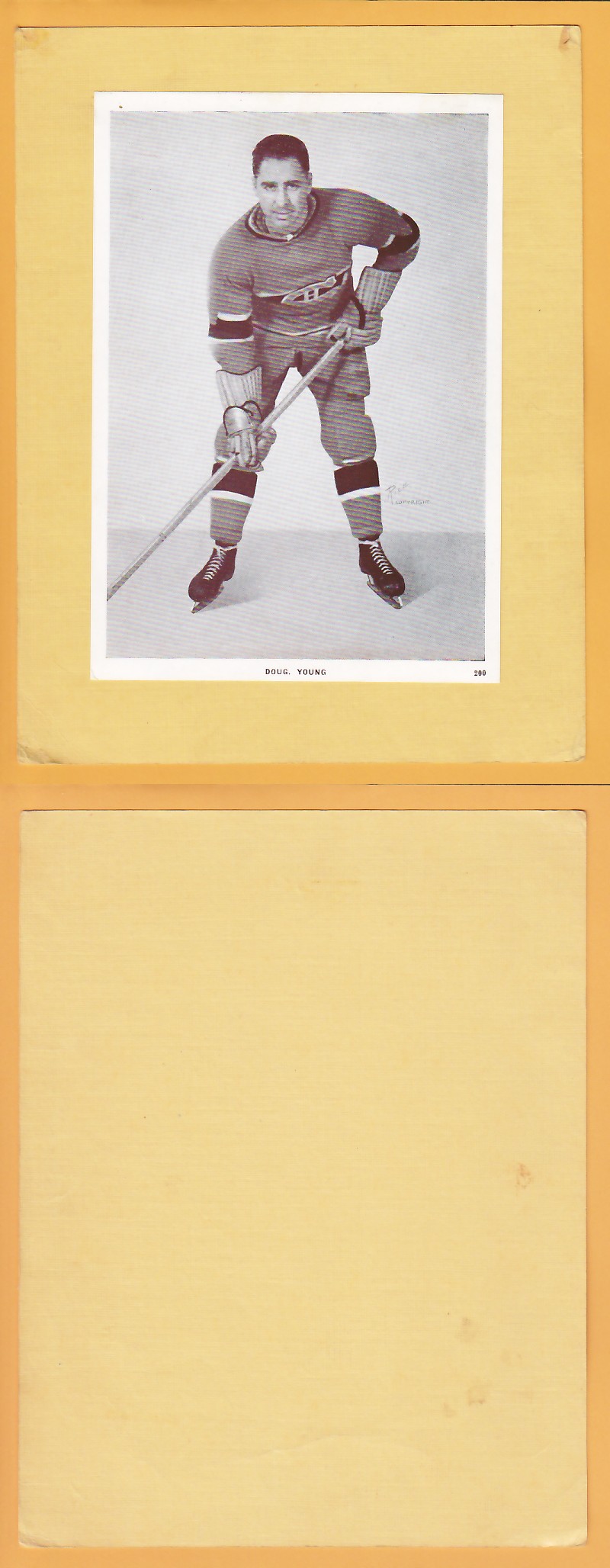 1935-40 CROWN BRAND PHOTO #200 DOUG YOUNG photo 1935-40 CROWN BRAND PHOTO #200 DOUG YOUNG photo